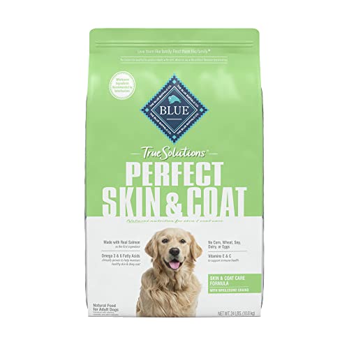 Blue Buffalo True Solutions Perfect Skin & Coat Natural Adult Dry Dog Food, Salmon 24-lb
