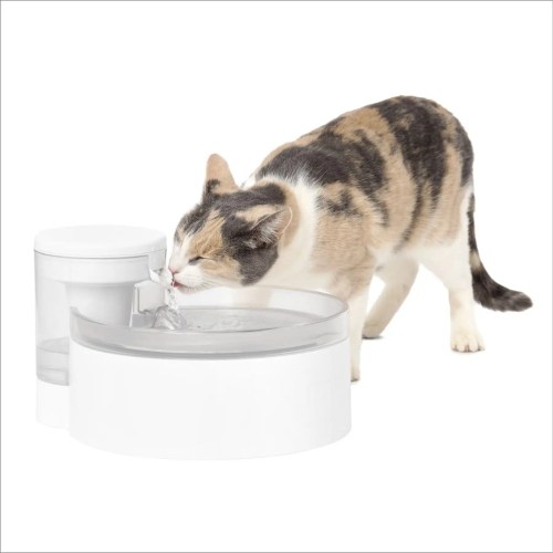 PetSafe Outlast Pumpless Cat Water Fountain, White, 90-oz
